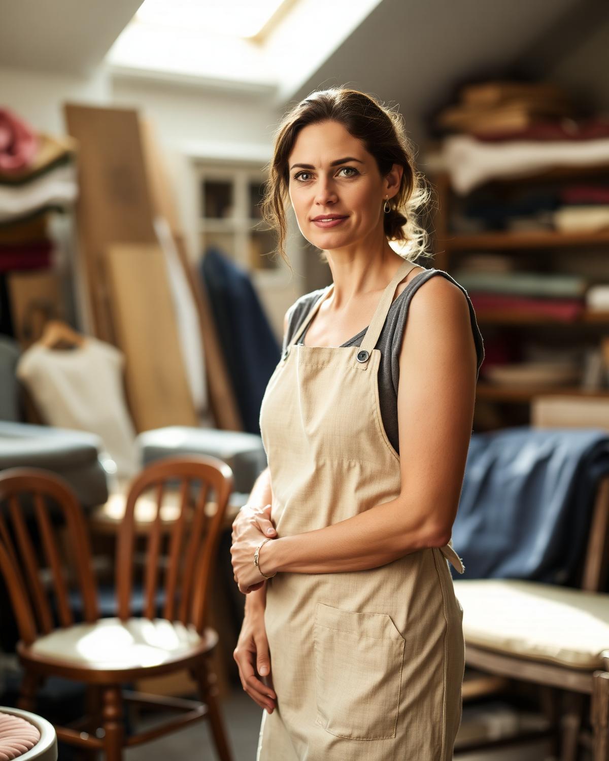 L'artisane dans son atelier